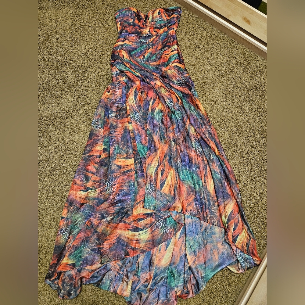 Bridess | Multicolor Strapless Maxi Dress | 16